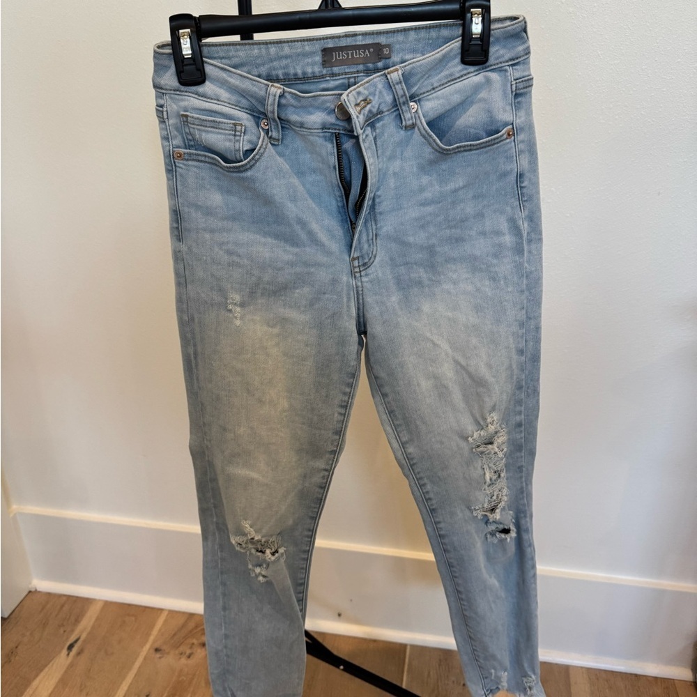Just USA Faded‎ Blue Boyfriend Jeans